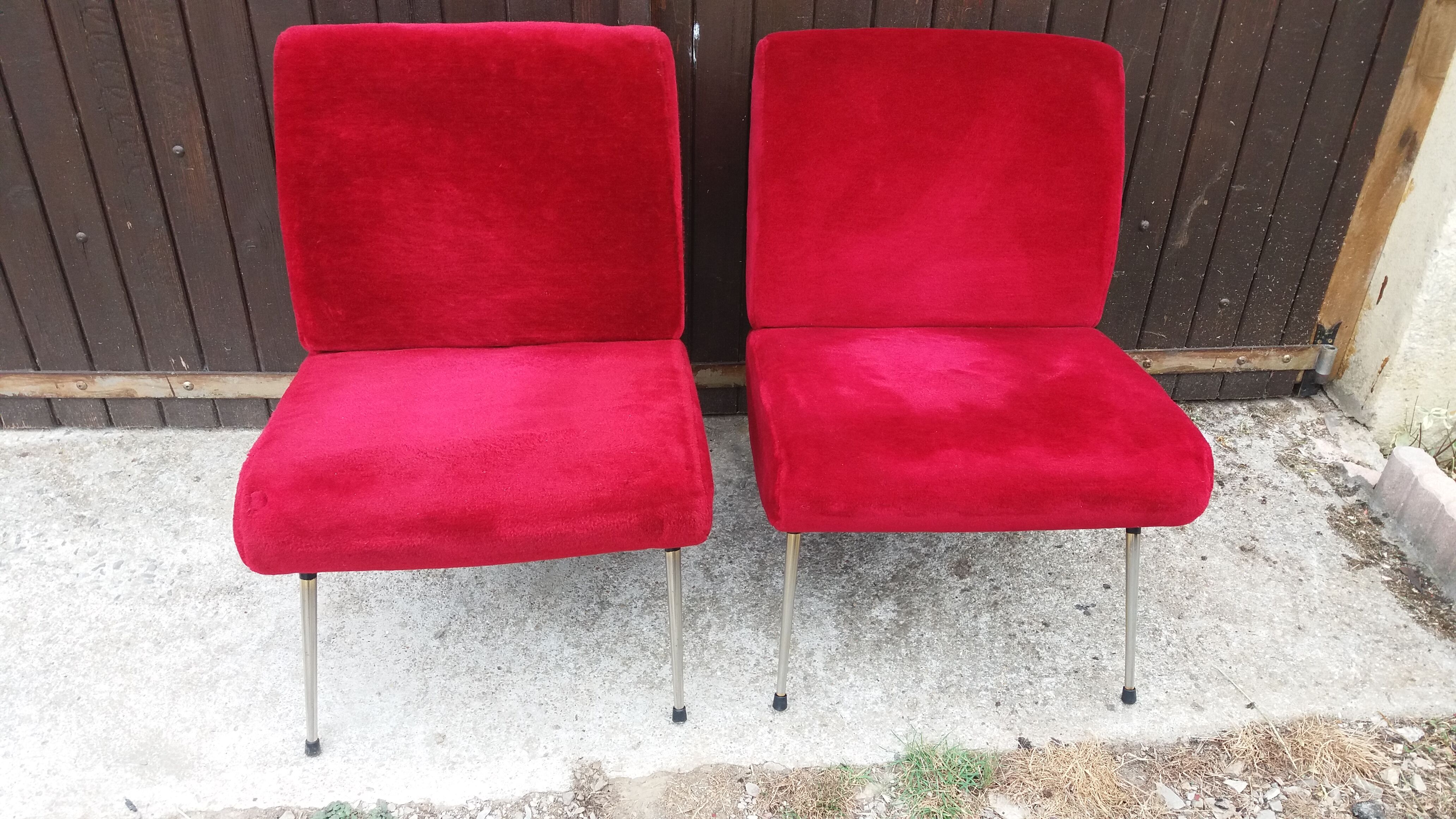 Paire de chauffeuses vintage