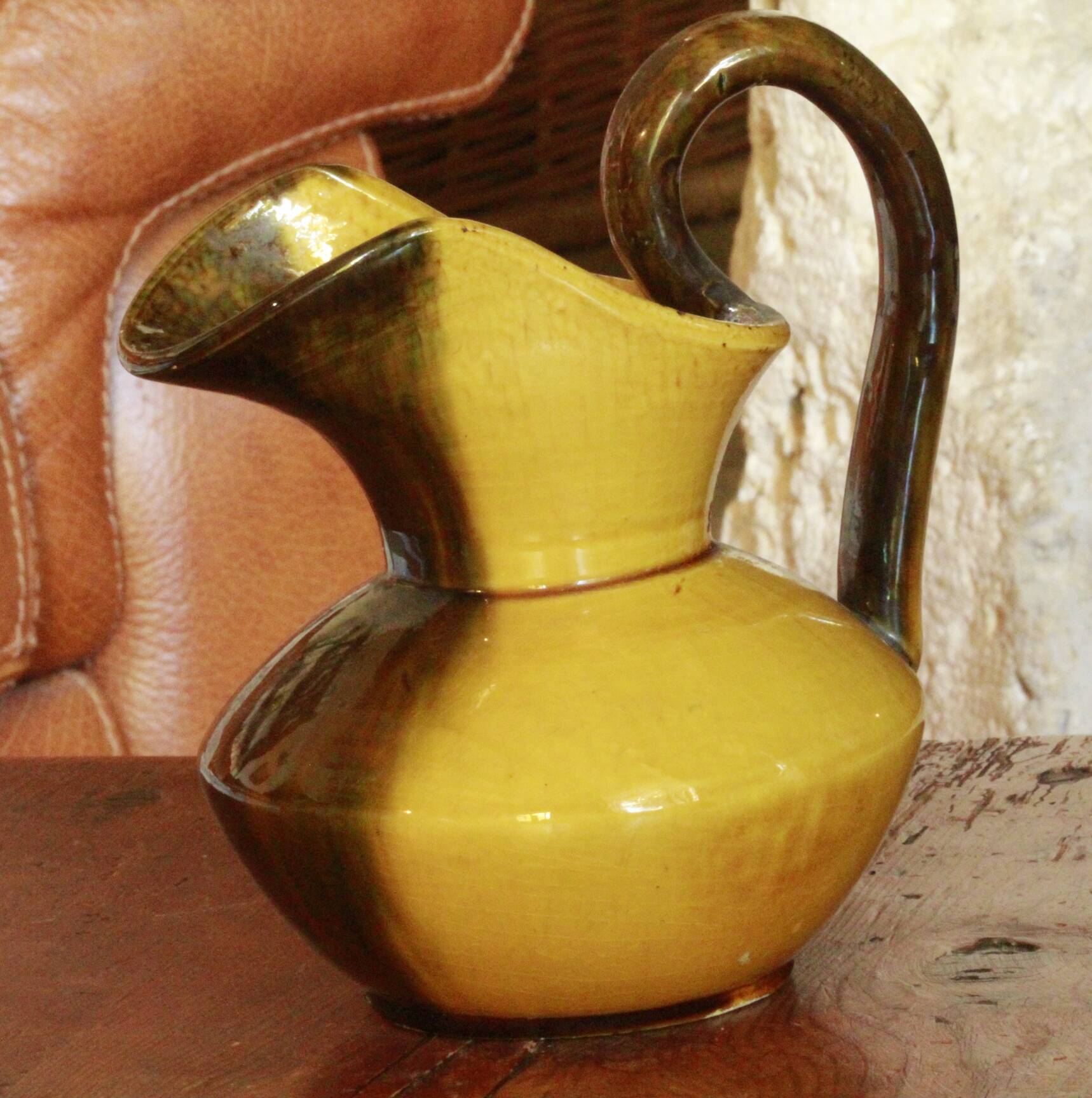 Old Vallauris ceramic jug