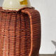 Thermos cafetière en rotin tressé vintage
