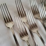 12 Fourchettes en métal argenté Boulenger Couverts de table
