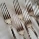 12 silver-plated metal forks Boulenger table cutlery