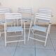 5 fauteuils de jardin en bois vintage  gleizes