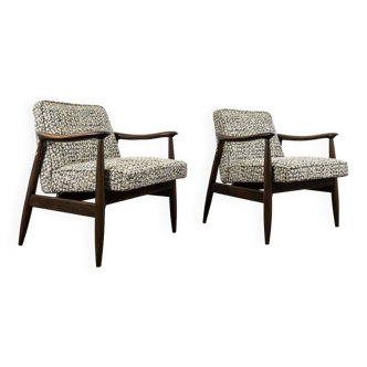 Paire personnalisable de fauteuils vintage restaurés par Juliusz Kędziorek, 1960