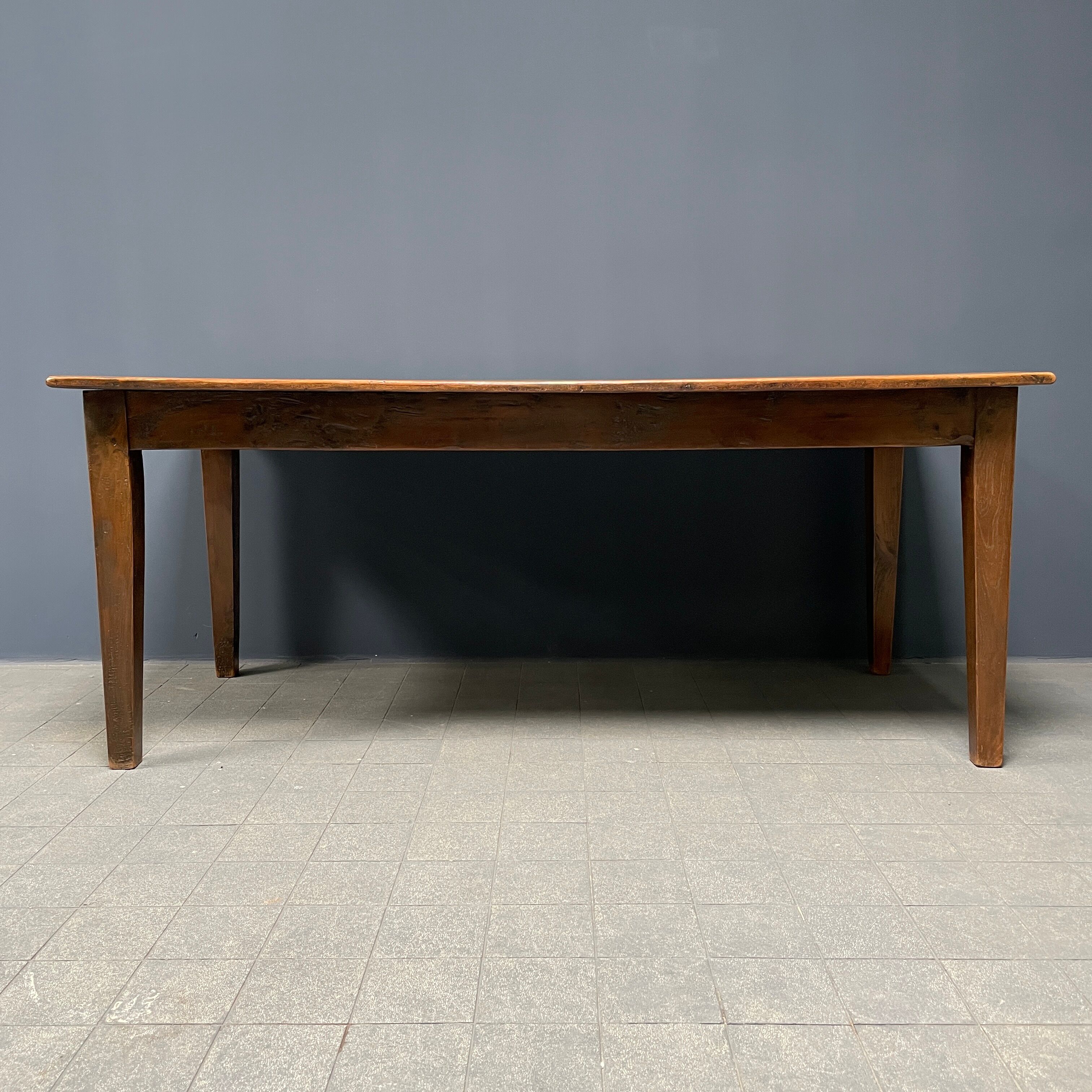 Rustic french farmhouse dining table made of oak and elm