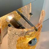 Italian chrome and Murano glass wall light from the 1970s.