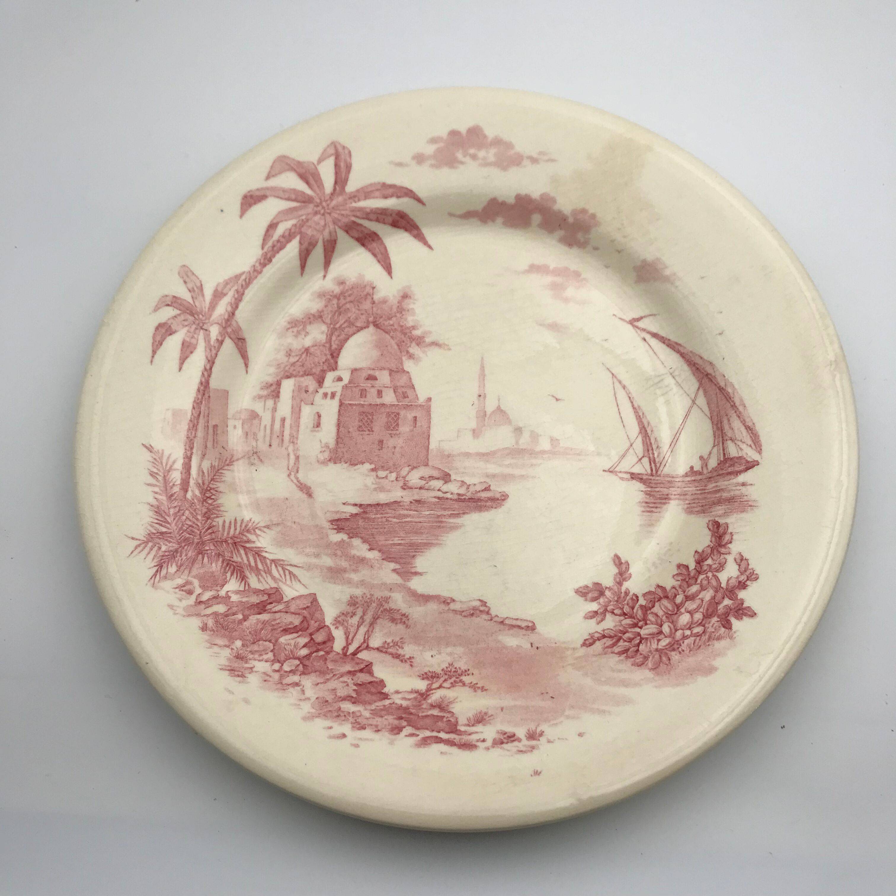 6 flat plates views of shabby pink orient