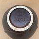 Antique vintage grey ceramic ball vase