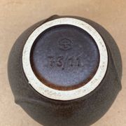Ancien vase boule céramique grise vintage