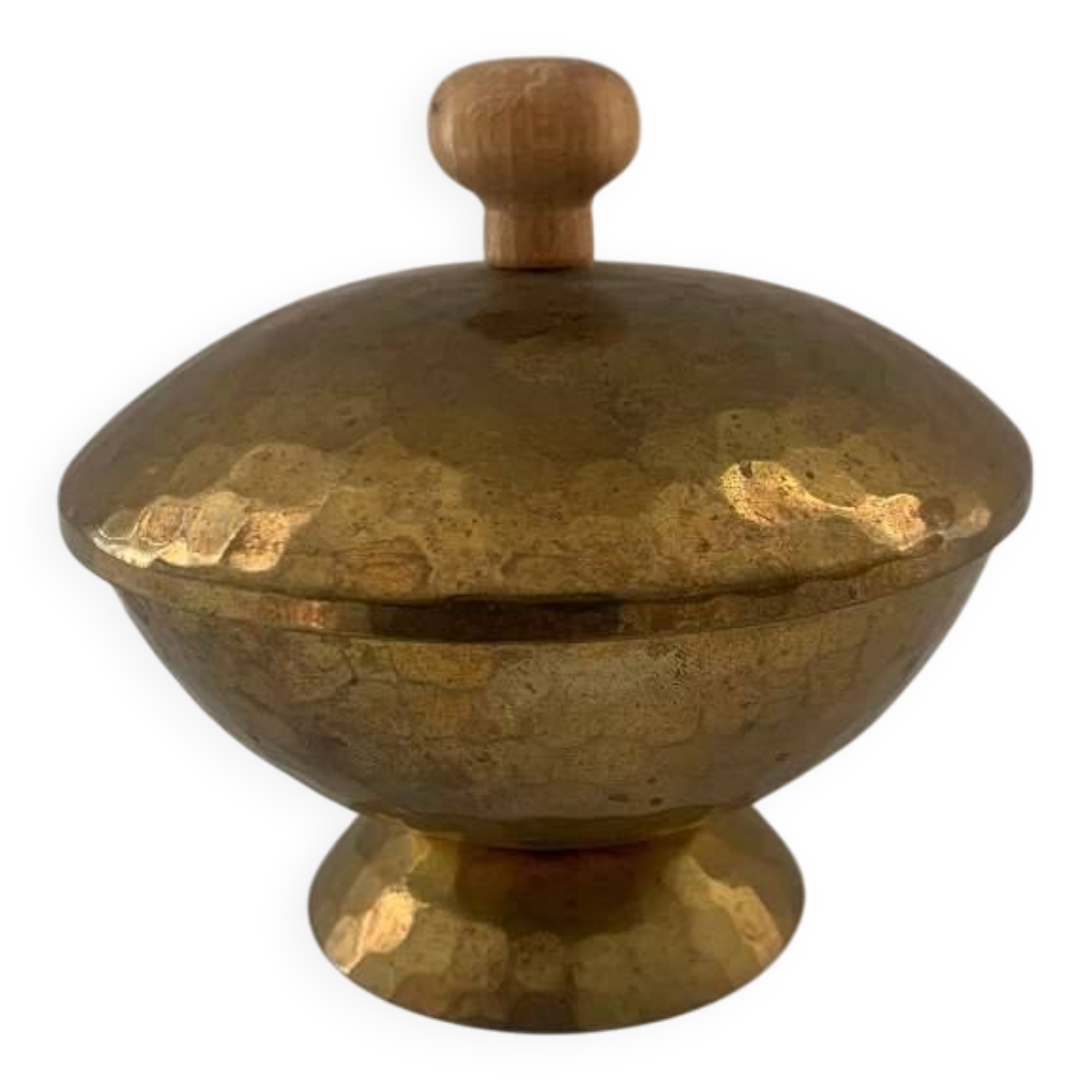 Emil Funk VEB Kunstschmiede Neuruppin Brass Deckeldose Dose Lidded Box Art
