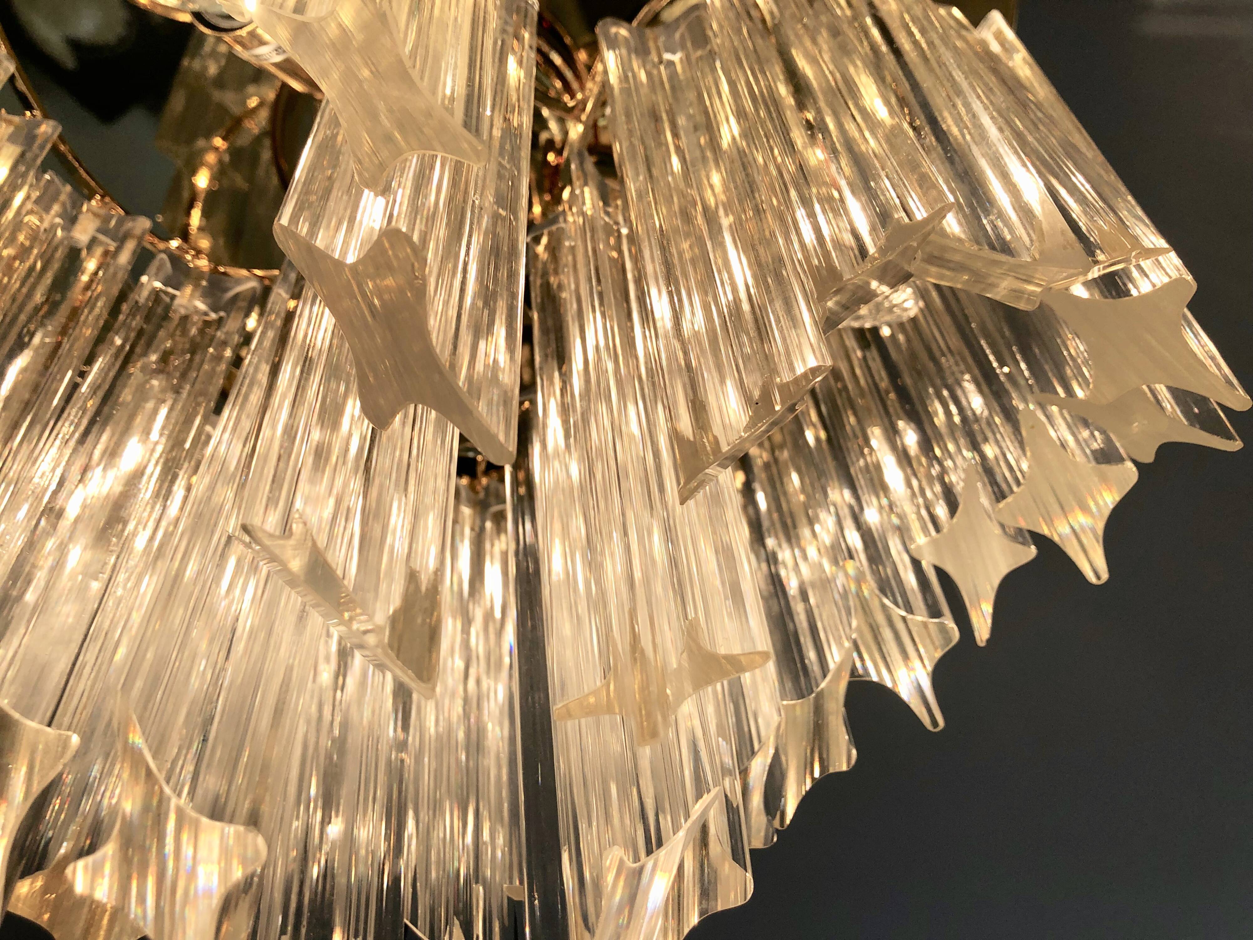 Novaresi Murano glass ceiling lamp, 1970