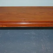 Table Basse Rectangulaire Vintage Orientale en Teck Sculpté, Chine