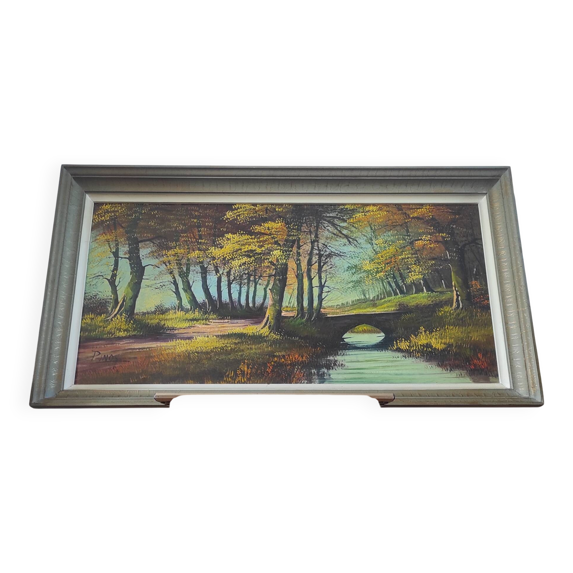 Large painting, oil on canvas signed "Pinoy"