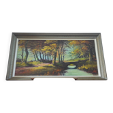 Large painting, oil on canvas signed "Pinoy"