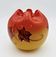 Orange glass paste vase from the 1930s signed DS
