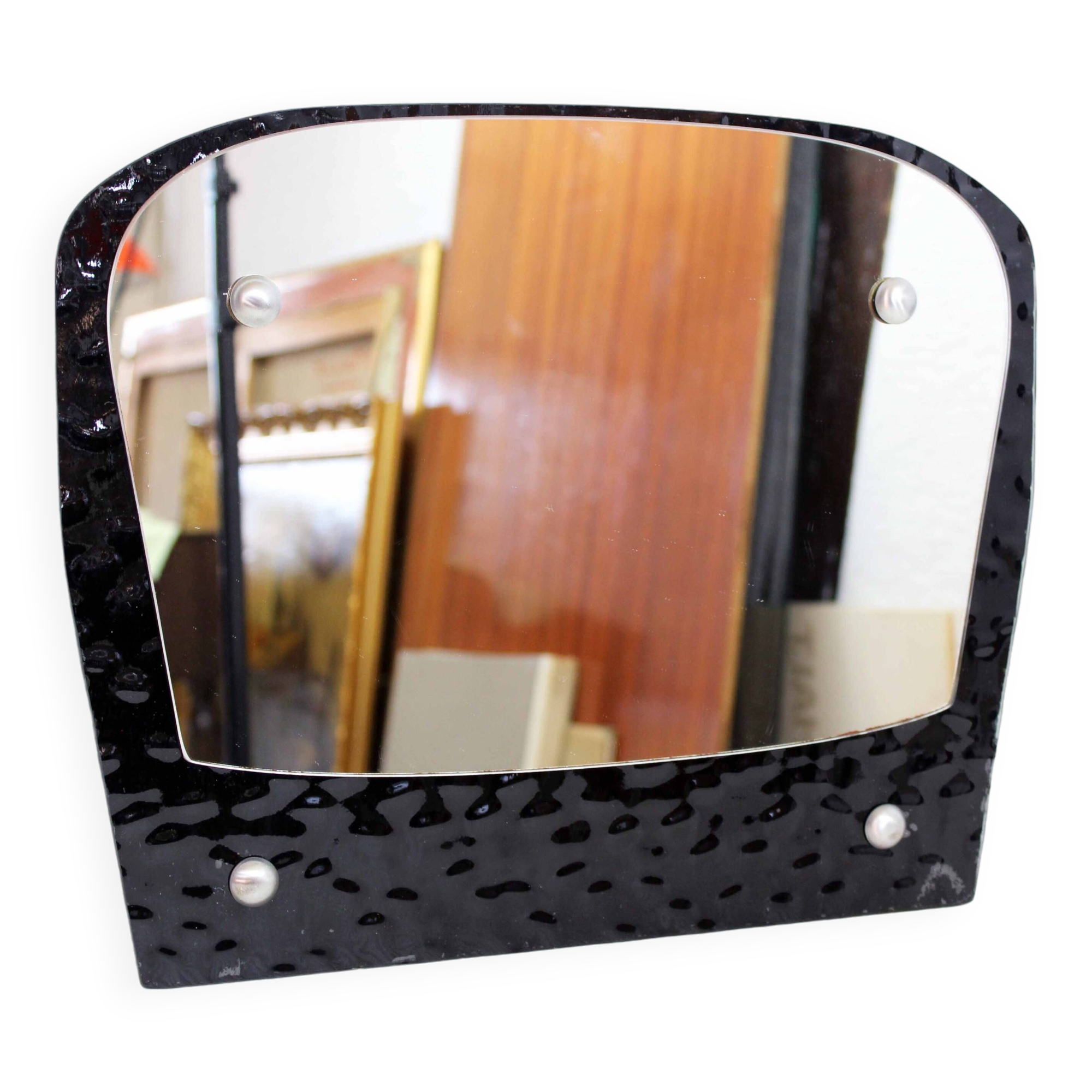 Black glass mirror 1970