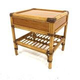 Set of two rattan bedside tables, Kenneth Bergenblad, Dux, Sweden, 1960