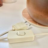 Lampe en bois et laine