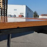 70' wood and chrome kitchen table