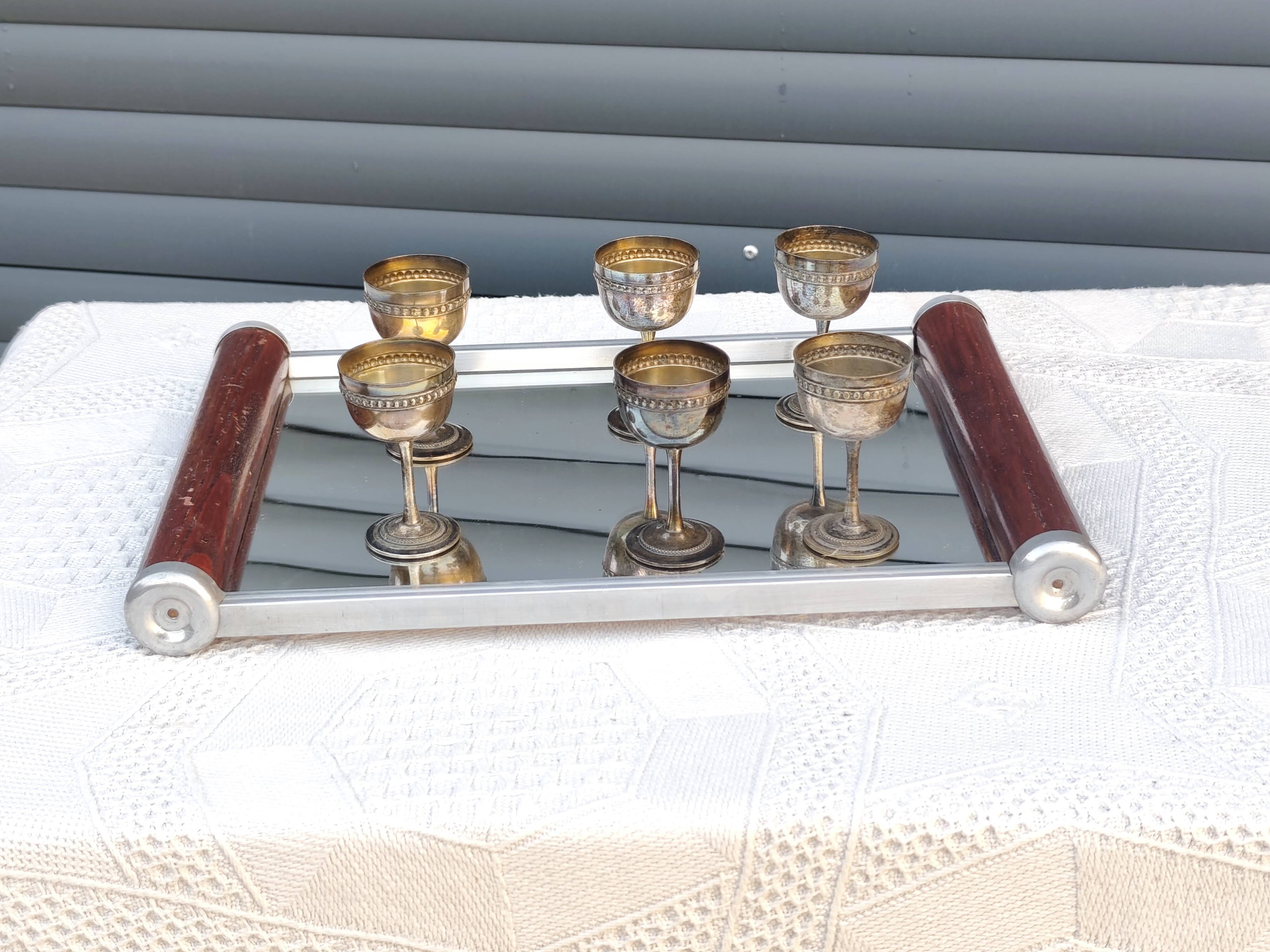 Art Deco mirrored tray