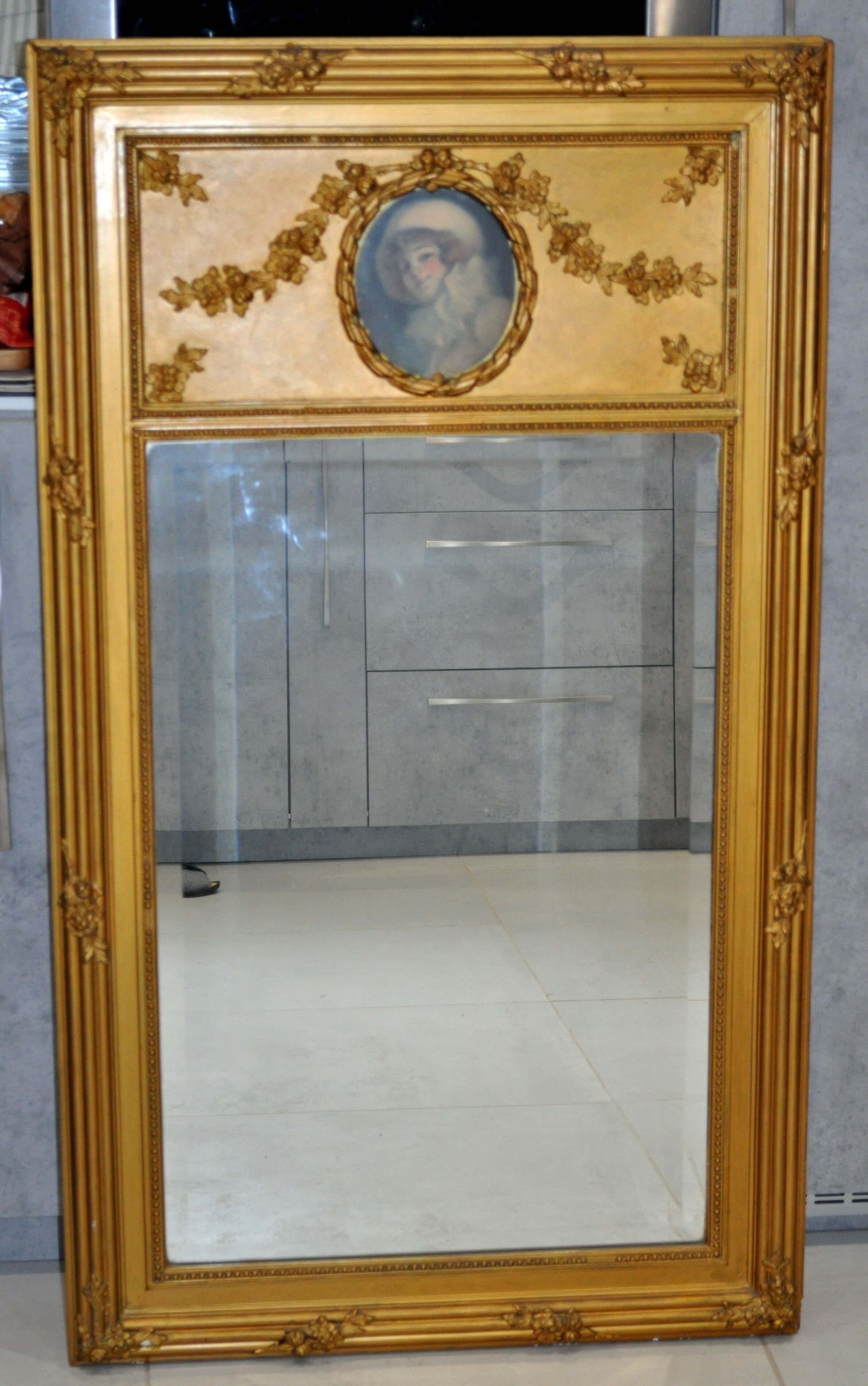 Large mirror romantic Pier 124x71cm