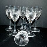 Set of 6 junon stemmed glasses cristallerie lorraine lemberg dlg chantilly h13.5