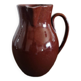Pitcher / jug in fine red enameled earthenware called Carmelite - Between 1806 and 1840 - Sarreguemines