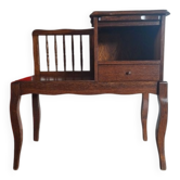 Vintage telephone bench in solid oak