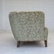 1960s, Danish 3-seater curved sofa, furniture velour, beech wood legs.