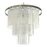 Diamond strips”listelli” murano glass belt chandelier