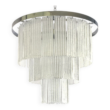 Diamond strips”listelli” murano glass belt chandelier