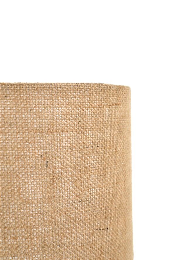 Rare handmade Søholm ceramic table lamp with jute lampshade / Mid-century Danish modern design / 1960s/1970s