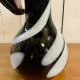 Italian "zebra" glass vase