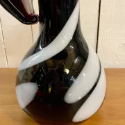 Vase en verre "zebra" italien