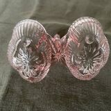 Pink double glass salt shaker