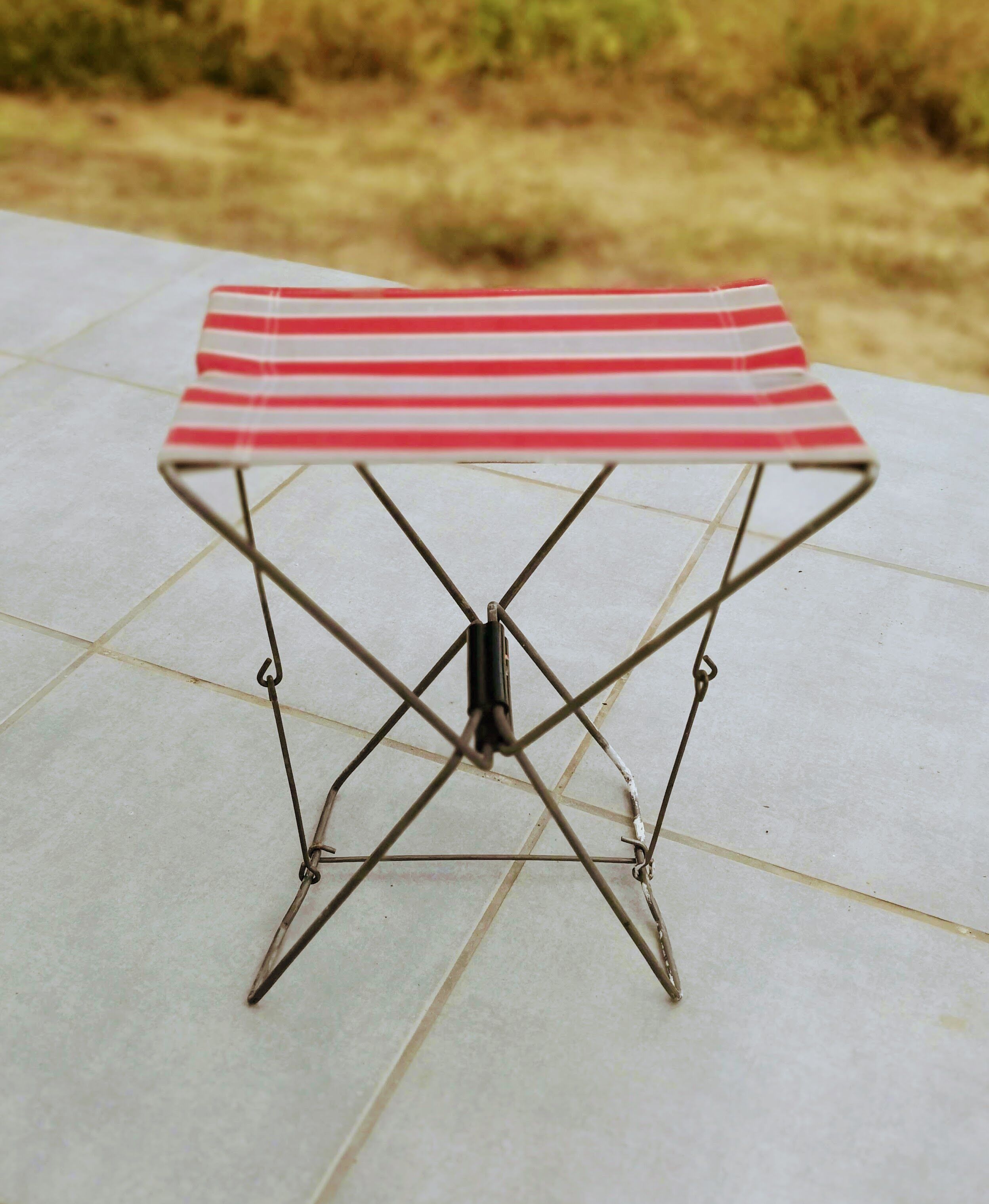 Folding vintage stool