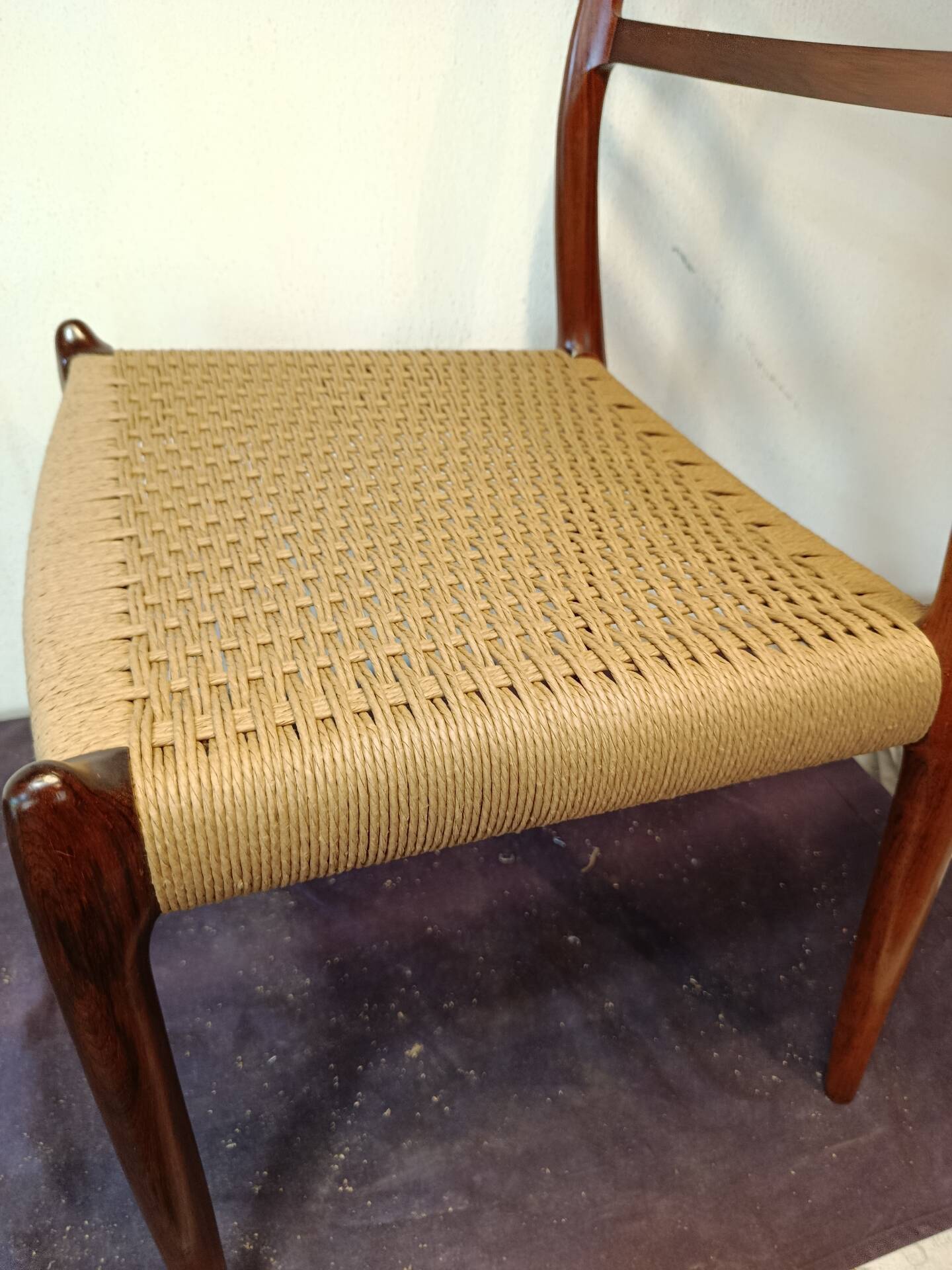 Chaises no78 palissandre/ corde Niels Otto Moller
