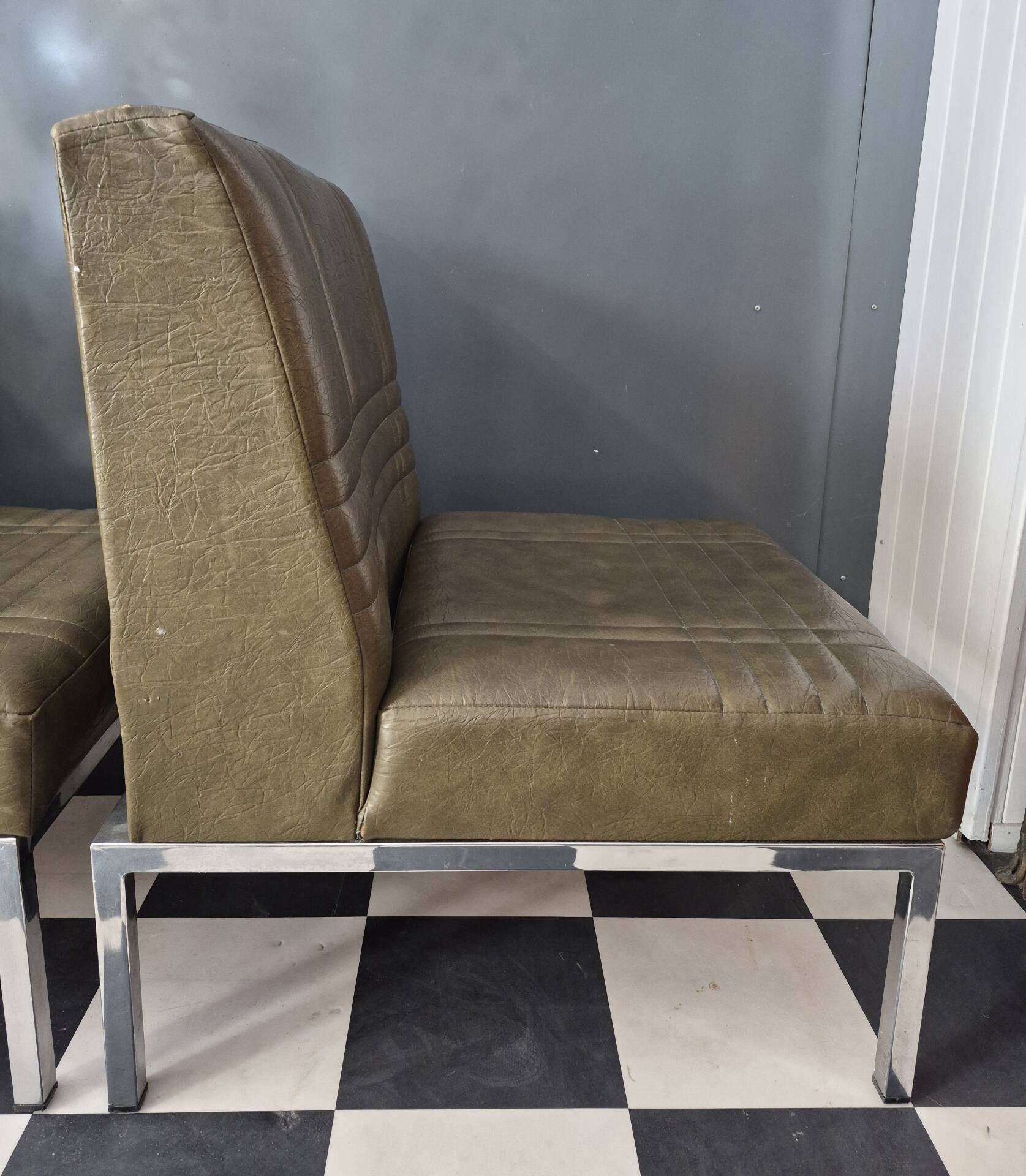 Ensemble suite de 3 chauffeuses fauteuils Vintage