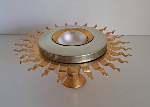 Plafonnier en métal doré