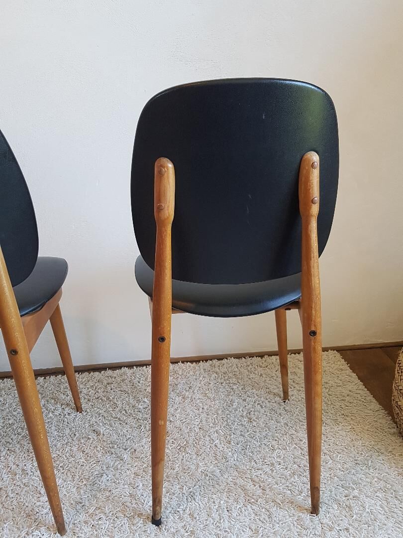 Pair of Baumann chairs model Pegasus circa 1960