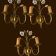 Italian Murano Glass Gilded Sconces
