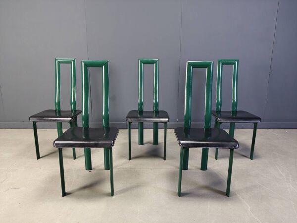 Chaises de salle à manger italiennes modèle Regia par Antonello Mosca pour Ycami, années 1980, ensemble