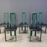 Italian Model Regia Dining Chairs by Antonello Mosca for Ycami, 1980s, Set