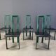 Italian Model Regia Dining Chairs by Antonello Mosca for Ycami, 1980s, Set