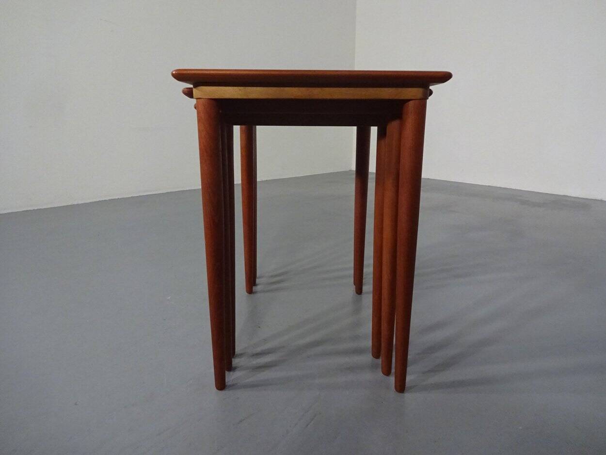 Danish Teak Nesting Tables, 1960s, Set of 3
