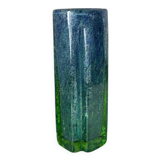 Vase vintage scandinave bleu et vert de Benny Motzfeldt pour Randsfjord