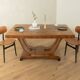 Elegant Art Deco dining table from the 1930s, walnut root veneer