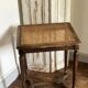 Antique piano stool, wood and caning - Louis XVI style, late 19th century.