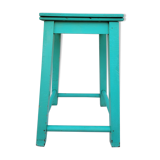 Blue wooden stool