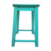 Tabouret en bois bleu