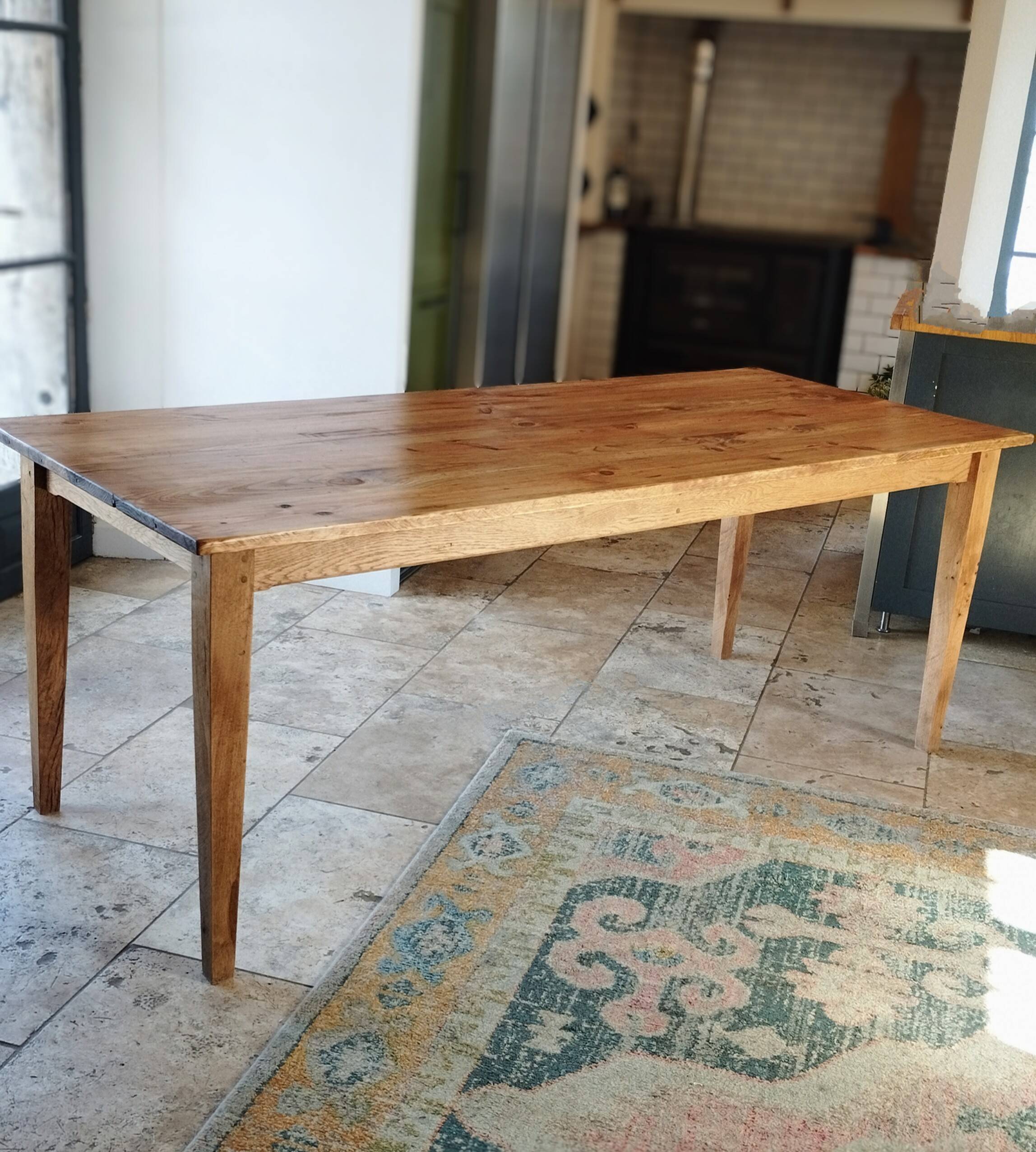 Danish Farmhouse Table with Patina